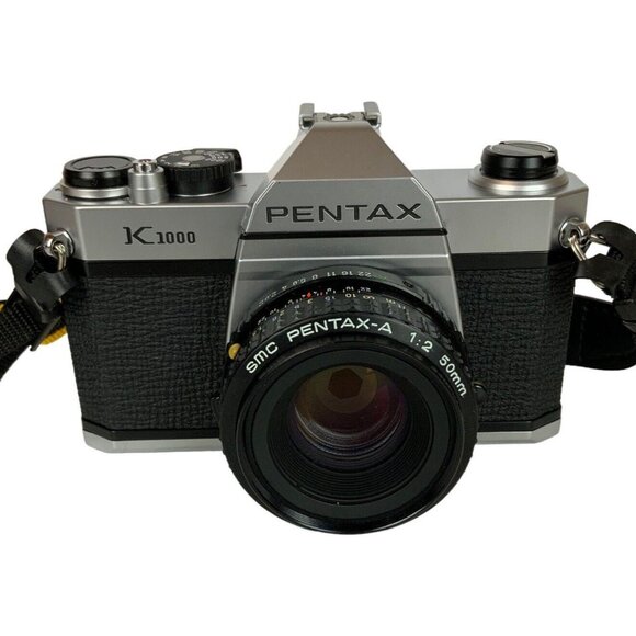 Pentax K1000 | 35mm Vintage Film Camera Pentax K1000 35mm SLR Film Camera 50mm Lens Strap & Manual Vintage 1980s